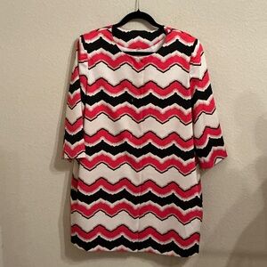 Max Mara cut Label  Sample Swing coat Chevron Pattern, sz 10